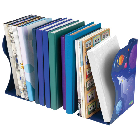 Подставка-держатель для книг и учебников BRAUBERG KIDS "Adventure" раздвижная, металлическая, 238065 - Подставки для книг