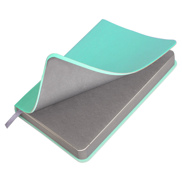 Ежедневник недатированный МАЛЫЙ 100х150 мм А6 BRAUBERG "Metropolis Mix", под кожу, 136 л., мятный, 113308 - Ежедневники с покрытием "под кожу и ткань"