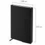 Ежедневник датированный 2023 А5 138x213 мм BRAUBERG "Towny", под кожу, клапан, черный, 114008 - Ежедневники с покрытием "под кожу и ткань"