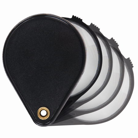 Лупа просмотровая BRAUBERG, складная, диаметр 50 мм, увеличение 6, 451798 - Лупы