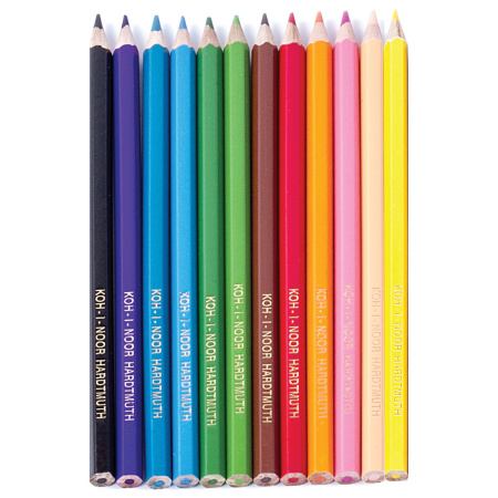 Карандаши цветные KOH-I-NOOR "Крот", 12 цветов, грифель 3,2 мм, заточенные, европодвес, 3652012026KSRV - Карандаши цветные