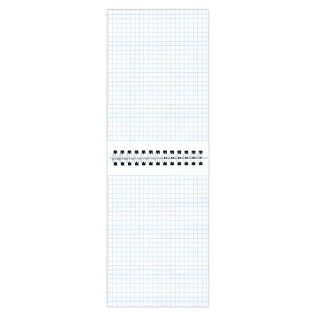 Блокнот МАЛЫЙ ФОРМАТ А6 108х146 мм, 48 л., гребень, картон, клетка, ОФИСМАГ, синий, 129870 - Блокноты