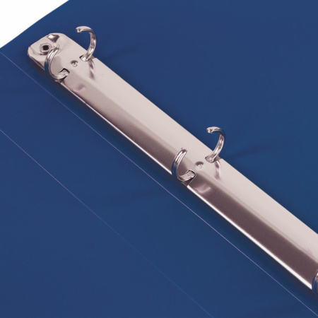 Папка на 4 кольцах STAFF, 30 мм, синяя, до 250 листов, 0,5 мм, 229218 - Папки на кольцах