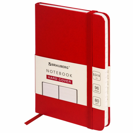 Блокнот МАЛЫЙ ФОРМАТ (93х142 мм) А6, BRAUBERG ULTRA, балакрон, 80 г/м2, 96 л., линия, красный, 113057