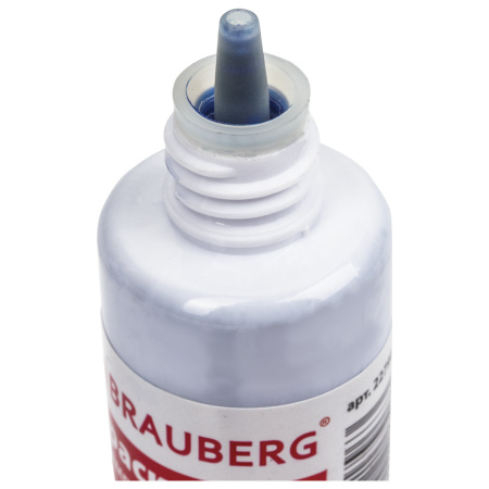 Краска штемпельная BRAUBERG PROFESSIONAL, clear stamp, синяя, 30 мл, на водной основе, 227981 - Штемпельная краска