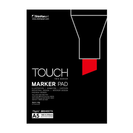 Альбом для маркеров ShinHan TOUCH 75г/м2 A5 20л склейка по короткой стороне