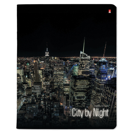 Тетрадь А5 48 л. АЛЬТ скоба, клетка, глянцевый лак, "Ночные города" (5 видов), 7-48-727 - Тетради 40-48 листов