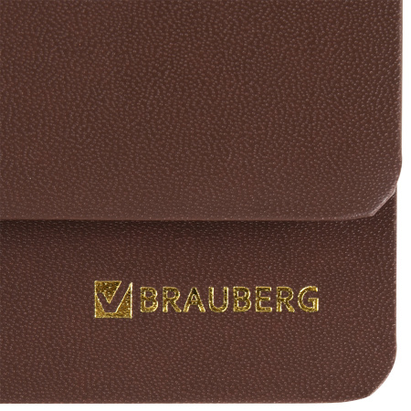 Планинг датированный 2024 305х140 мм, BRAUBERG "Select", балакрон, коричневый, 114817 - Планинги