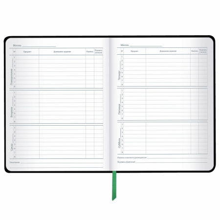 Дневник 1-11 класс 48 л., кожзам (твердая с поролоном), флуоресцентный, BRAUBERG, "Avocado", 106200 - Дневники универсальные