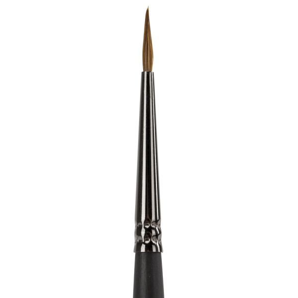 Кисть художественная проф. BRAUBERG ART CLASSIC, колонок, круглая, № 1, короткая ручка, 200930 - Кисти художественные из натурального волоса