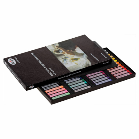 Пастель сухая художественная ГАММА "Старый Мастер", 48 цветов, базовые цвета, квадратное сечение, 2309198 - Пастель художественная в наборах