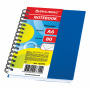 Блокнот МАЛЫЙ ФОРМАТ (105х145 мм) А6, 80 л., гребень сбоку, пластиковая обложка, клетка, BRAUBERG, "Офисный", 125399 - Блокноты
