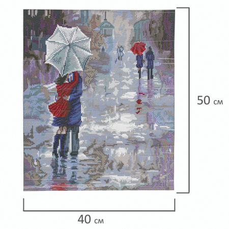 Картина стразами (алмазная мозаика) 40х50 см, ОСТРОВ СОКРОВИЩ "Встреча 2", без подрамника, 662587 - Алмазная вышивка