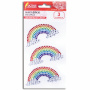 Наклейки готовые из страз РАДУГА, 3 декоративных элемента, 9,5х15,5 см, ОСТРОВ СОКРОВИЩ, 662236 - Стразы для творчества