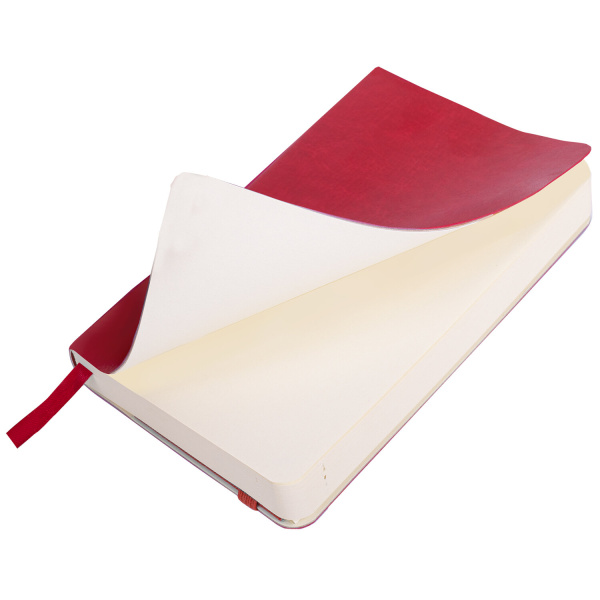 Ежедневник недатированный МАЛЫЙ 100х150 мм А6 BRAUBERG "Metropolis Ultra", под кожу, 160 л., красный, 113299 - Ежедневники с покрытием "под кожу и ткань"