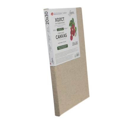 Холст грунтованный на МДФ "Ладога" 20х30 см 280 г/м2, 55% лён, 45% хлопок, прозрачный акриловый грунт, мелкое зерно - Холсты