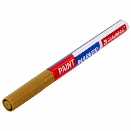 Маркер-краска лаковый EXTRA (paint marker) 2 мм, НАБОР 2 цвета, ЗОЛОТОЙ/СЕРЕБРЯНЫЙ, УСИЛЕННАЯ НИТРО-ОСНОВА, BRAUBERG, 151992 - Маркеры-краски лаковые