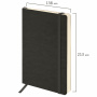 Ежедневник недатированный А5 138х213 мм BRAUBERG "Metropolis Ultra", под кожу, 160 л., черный, 113288 - Ежедневники с покрытием "под кожу и ткань"