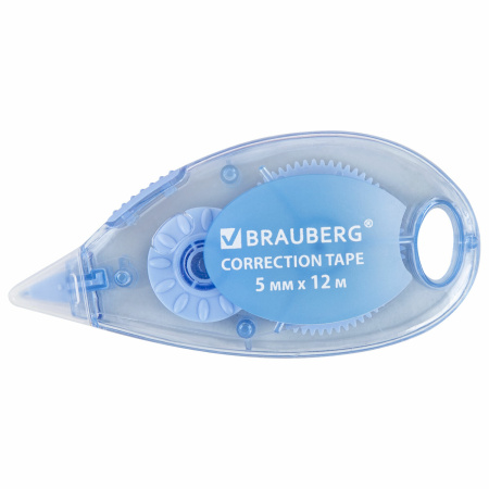 Корректирующая лента BRAUBERG PASTEL, 5 мм x 12 м, механизм перемотки, ВЫГОДНАЯ УПАКОВКА 3 штуки в блистере, 271252 - Корректирующие ленты