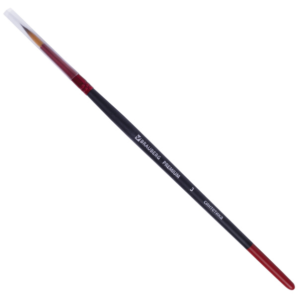Кисть синтетика, круглая №3, BRAUBERG PREMIUM, 201002 - Кисти для рисования