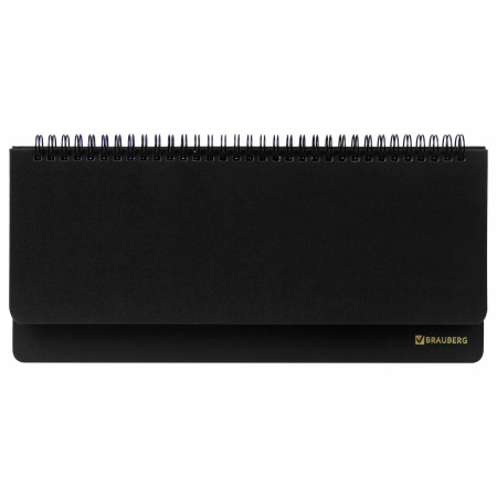 Планинг настольный недатированный (305х140 мм) BRAUBERG "Select", балакрон, 60 л., черный, 123797 - Планинги