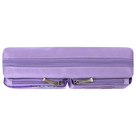 Пенал-косметичка ЮНЛАНДИЯ, 1 отделение, 2 кармана, полиэстер, "Flamingo", фиолетовый, 20х6х8 см, 270260 - Пеналы мягкие