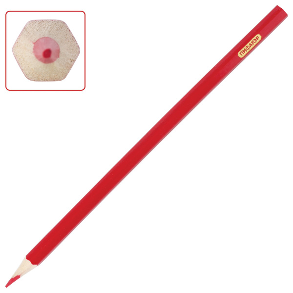 Карандаши цветные ПИФАГОР, 6 цветов, классические, заточенные, картонная упаковка, 180295 - Карандаши цветные