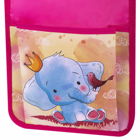 Кармашки-органайзер в шкафчик для детского сада ЮНЛАНДИЯ, 5 карманов, 21х68 см, "Elephant", 271430 - Кармашки в шкафчик для детского сада