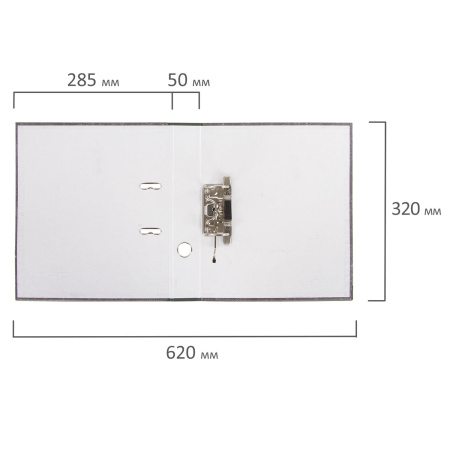 Папка-регистратор ОФИСМАГ, фактура стандарт, с мраморным покрытием, 50 мм, зеленый корешок, 225588 - Папки-регистраторы с арочным механизмом