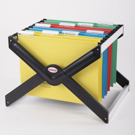 Подставка для подвесных папок BRAUBERG (Италия), до 40 папок А4/Foolscap, 410х285х310 мм, черная, 235344 - Подставки для подвесных папок