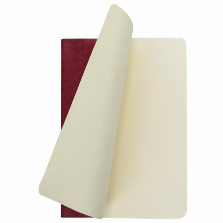 Тетрадь 60 л. в клетку обложка гладкий кожзам, сшивка, B5 (179х250мм), БОРДОВЫЙ, BRAUBERG VIVA, 403899 - Тетради более 60 листов