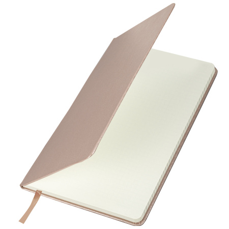 Блокнот А5 (148x218 мм), BRAUBERG "Metropolis Special", под кожу, 80 л., резинка, клетка, медный, 113334 - Бизнес-блокноты и бизнес-тетради