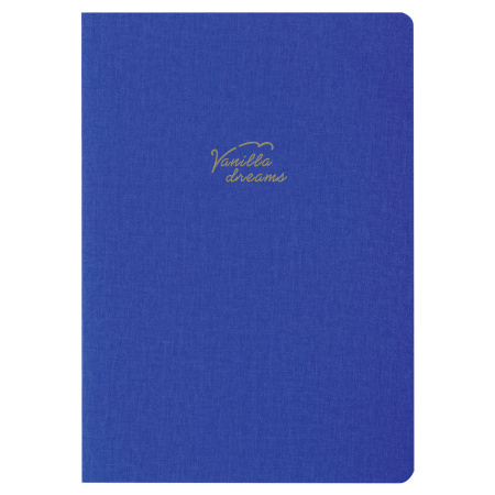 Тетрадь 60 л. в клетку обложка кожзам под лён, сшивка, В5 (179х250мм), СИНИЙ, BRAUBERG PASTEL, 403875 - Тетради более 60 листов