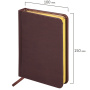 Ежедневник недатированный МАЛЫЙ ФОРМАТ А6 (100х150 мм) BRAUBERG "Iguana", кожзам, 160 л., темно-коричневый, 125105 - Ежедневники с покрытием "под кожу и ткань"