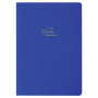 Тетрадь 60 л. в клетку обложка кожзам под лён, сшивка, В5 (179х250мм), СИНИЙ, BRAUBERG PASTEL, 403875 - Тетради более 60 листов