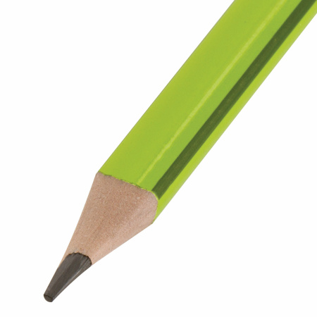 Карандаш чернографитный STAFF "Basic" BLP-743, 1 шт., НВ, пластиковый, корпус ассорти, 181743 - Карандаши чернографитные