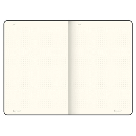 Блокнот А5 (148x218 мм), BRAUBERG "Metropolis Mix", под кожу, 80 л., в точку, черный, 113314 - Бизнес-блокноты и бизнес-тетради