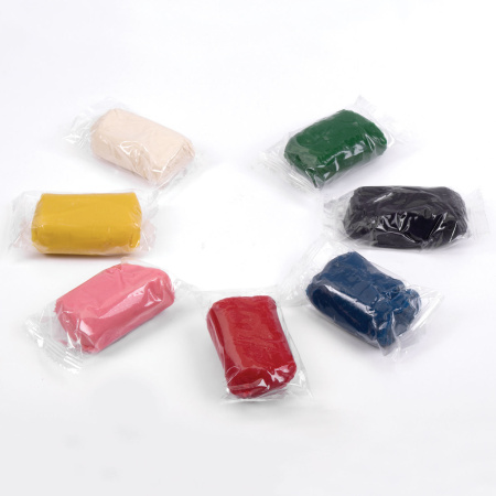 Пластилин на растительной основе (тесто для лепки) ПИФАГОР, 7 цветов, 420 г, пластиковое ведро, 104545 - Пластилин