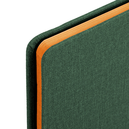 Блокнот А5 (148х218 мм), BRAUBERG "DUO" под кожу с резинкой, 80 л., клетка, оранжевый/зеленый, 113435 - Бизнес-блокноты и бизнес-тетради