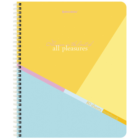 Тетрадь А5 80 л. BRAUBERG, гребень, клетка, "Multicolor" (4 вида в спайке), 404416 - Тетради более 60 листов