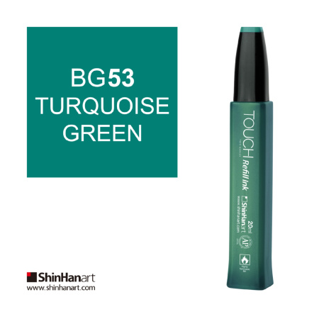Чернила спиртовые ShinHan TOUCH для маркеров 20мл BG53 Зеленый бирюзовый