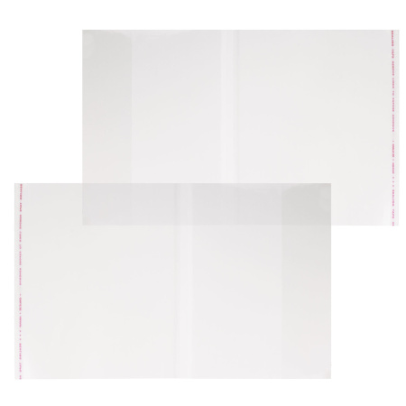 Обложки ПП для тетради и дневника ПИФАГОР, комплект 5 шт., универсальная, с клейким краем, 70 мкм, 215х360 мм, 227409 - Обложки для книг, тетрадей и журналов