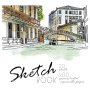 Скетчбук, акварельная белая бумага 300 г/м2, 200х200 мм, 20 л., гребень, SoftTouch, брайль, "Venice", 97262 - Альбомы, скетчбуки и бумага для графики и эскизов