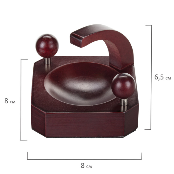 Набор настольный GALANT "Wood&Metal", 5 предметов, красное дерево и никелированный металл, 230873 - Настольные наборы и аксессуары из дерева