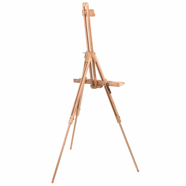 Мольберт полевой - тренога, бук, с полкой, высота 132-192 см, высота холста 112 см, BRAUBERG ART, 192262 - Мольберты