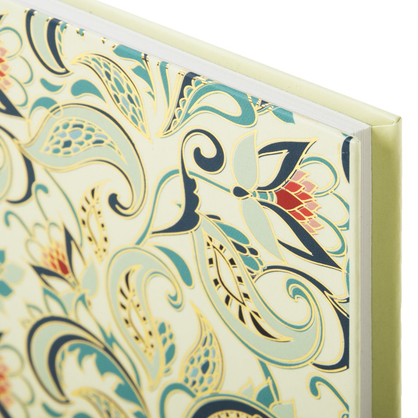 Блокнот А5 (135х206 мм), 80 л., твердый переплет, клетка, фольга, BRAUBERG, "Узор", 126049 - Блокноты в книжном переплете