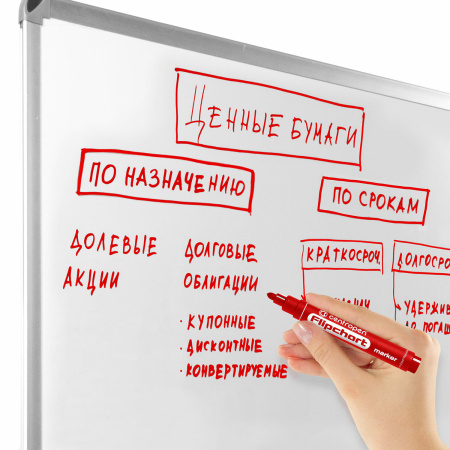 Маркер для бумажного флипчарта КРАСНЫЙ CENTROPEN, НЕПРОПИТЫВАЮЩИЙ, 2,5 мм, 8550, 5 8550 0104 - Маркеры для флипчартов