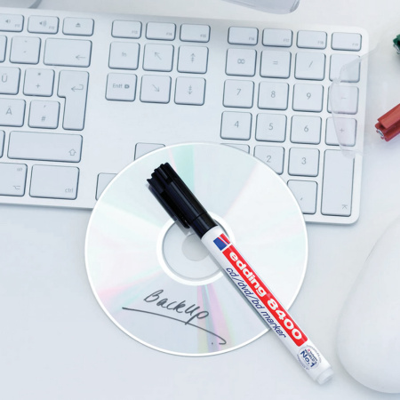 Маркер для CD и DVD EDDING 8400, ЧЕРНЫЙ, толщина письма 0,5-1 мм, E-8400/1 - Маркеры для CD и DVD