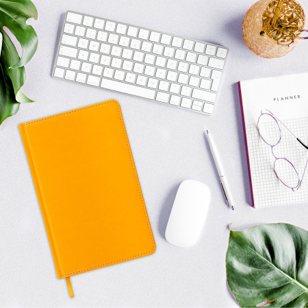 Ежедневник недатированный А5 138х213 мм BRAUBERG "Imperial" под кожу, 160 л., оранжевый, 111856 - Ежедневники с покрытием "под кожу и ткань"