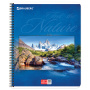 Тетрадь А5, 48 л., BRAUBERG, гребень, клетка, обложка картон, ПРИРОДА, 401874 - Тетради 40-48 листов